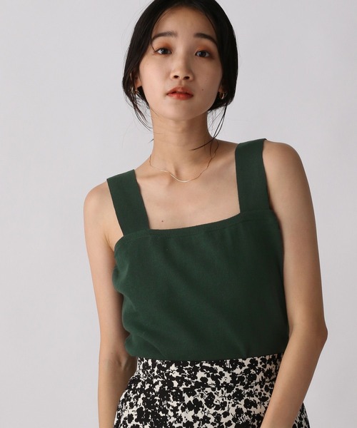 A part by（アパートバイ）の「12GPEスクエアノースリーブプルオーバー 124297（タンクトップ・レディース・ブラック/カーキ/アイボリー/ライトブラウン・FREE）」の4枚目の写真