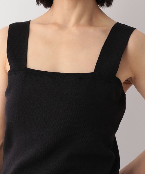 A part by（アパートバイ）の「12GPEスクエアノースリーブプルオーバー 124297（タンクトップ・レディース・ブラック/カーキ/アイボリー/ライトブラウン・FREE）」の5枚目の写真