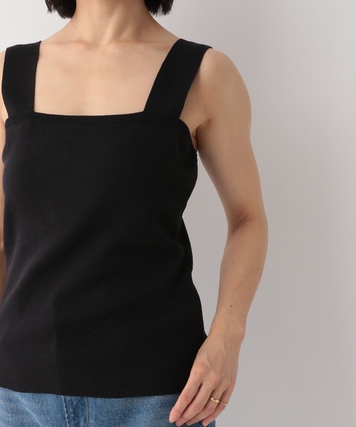 A part by（アパートバイ）の「12GPEスクエアノースリーブプルオーバー 124297（タンクトップ・レディース・ブラック/カーキ/アイボリー/ライトブラウン・FREE）」の15枚目の写真