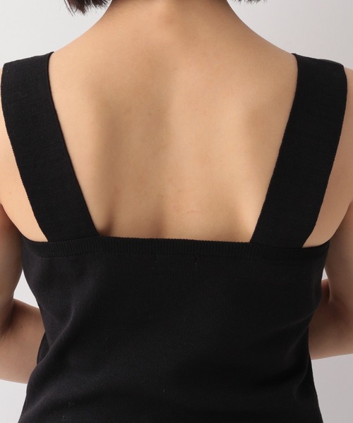 A part by（アパートバイ）の「12GPEスクエアノースリーブプルオーバー 124297（タンクトップ・レディース・ブラック/カーキ/アイボリー/ライトブラウン・FREE）」の14枚目の写真