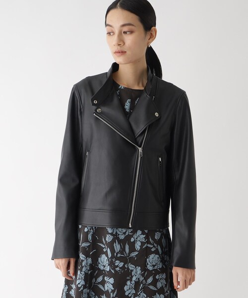 OPAQUE.CLIP（オペークドットクリップ）の「◆シンセティックレザー ライダースジャケット（ライダースジャケット・レディース・ブラック・40/38/42/36/34）」の13枚目の写真