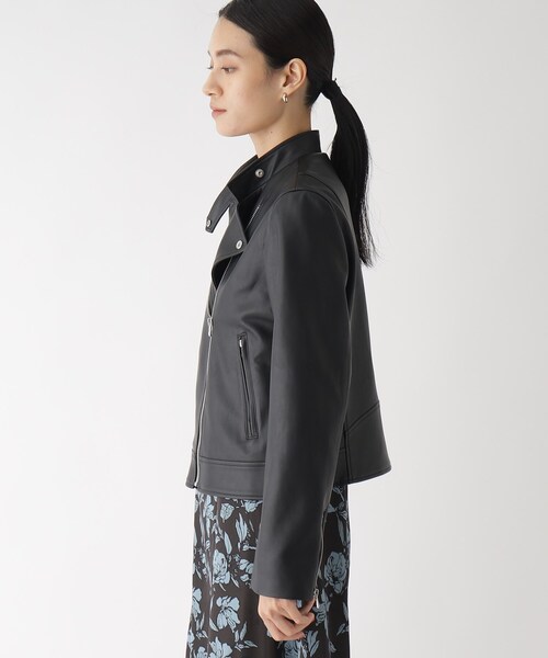 OPAQUE.CLIP（オペークドットクリップ）の「◆シンセティックレザー ライダースジャケット（ライダースジャケット・レディース・ブラック・40/38/42/36/34）」の8枚目の写真