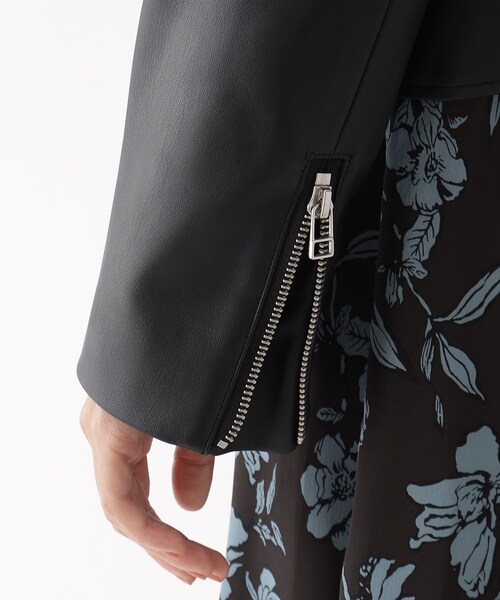 OPAQUE.CLIP（オペークドットクリップ）の「◆シンセティックレザー ライダースジャケット（ライダースジャケット・レディース・ブラック・40/38/42/36/34）」の5枚目の写真