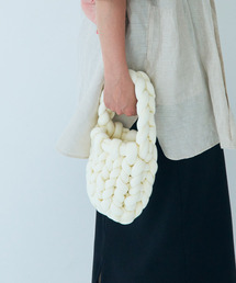 macaroni edge（マカロニエッジ）の「〈macaroni edge/マカロニエッジ〉編み込み マンドゥバッグ ミニトートバッグ（ハンドバッグ）」