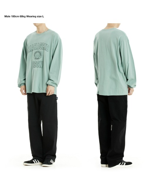 【mahagrid】22FW★ STITCH COLLEGE LOGO LS TEE STITCH COLLEGE LOGO LS TEE[BLUE] - MAHAGRID