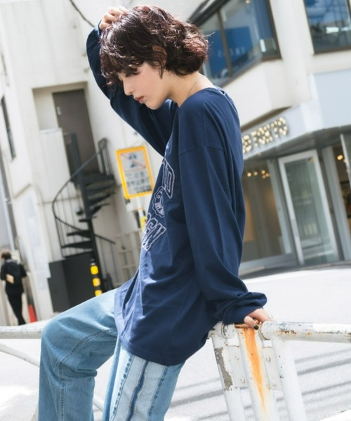 【mahagrid】22FW★ STITCH COLLEGE LOGO LS TEE mahagrid/マハグリッド』STITCH COLLEGE LOGO LS TEE/ステッチ