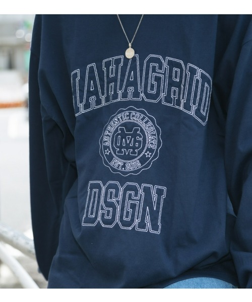 【mahagrid】22FW★ STITCH COLLEGE LOGO LS TEE mahagrid/マハグリッド』STITCH COLLEGE LOGO LS TEE/ステッチ