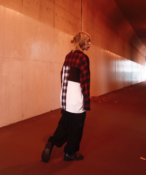 AFYF（エーエフワイエフ）の「AFYFQUAD BIG SHIRT/ビッグシルエット クワッド ビッグシャツ（シャツ/ブラウス・メンズ・ホワイト/ブラック/レッド・FREE）」の21枚目の写真