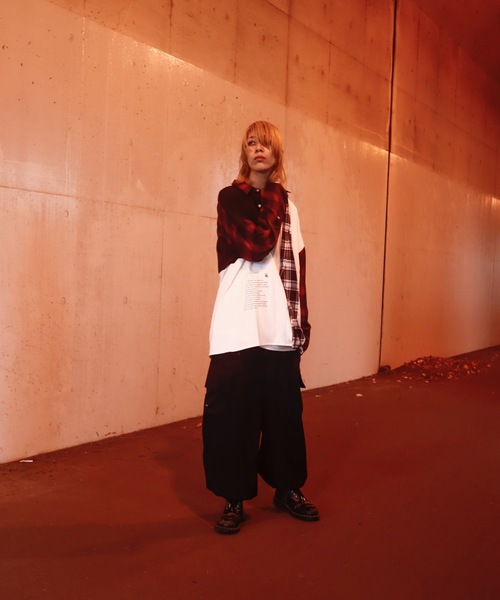 AFYF（エーエフワイエフ）の「AFYFQUAD BIG SHIRT/ビッグシルエット クワッド ビッグシャツ（シャツ/ブラウス・メンズ・ホワイト/ブラック/レッド・FREE）」の22枚目の写真
