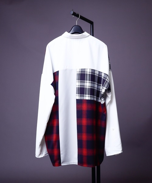 AFYF（エーエフワイエフ）の「AFYFQUAD BIG SHIRT/ビッグシルエット クワッド ビッグシャツ（シャツ/ブラウス・メンズ・ホワイト/ブラック/レッド・FREE）」の5枚目の写真