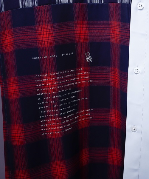 AFYF（エーエフワイエフ）の「AFYFQUAD BIG SHIRT/ビッグシルエット クワッド ビッグシャツ（シャツ/ブラウス・メンズ・ホワイト/ブラック/レッド・FREE）」の7枚目の写真