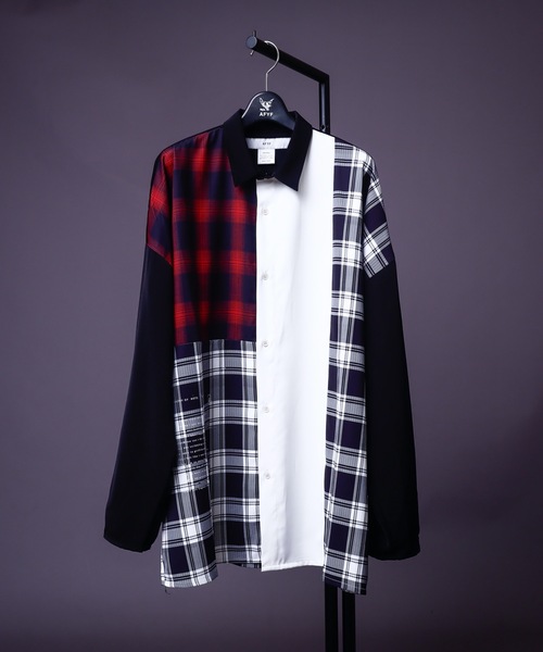 AFYF（エーエフワイエフ）の「AFYFQUAD BIG SHIRT/ビッグシルエット クワッド ビッグシャツ（シャツ/ブラウス・メンズ・ホワイト/ブラック/レッド・FREE）」の16枚目の写真