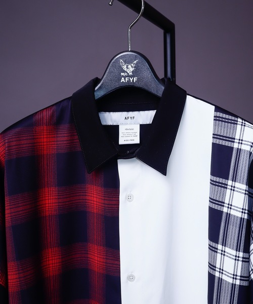 AFYF（エーエフワイエフ）の「AFYFQUAD BIG SHIRT/ビッグシルエット クワッド ビッグシャツ（シャツ/ブラウス・メンズ・ホワイト/ブラック/レッド・FREE）」の18枚目の写真