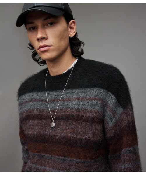 【未使用品】オールセインツ　ALL SAINTS ウールハット　グレー　S/M ALLSAINTS（オールセインツ）の「LEMMY CREW JUMPER | LEMMY