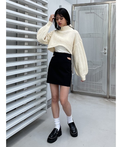ENVYM(アンビー)の「ウエストカッティングSK(スカート・レディース・ブラック・FREE)」の13枚目の写真