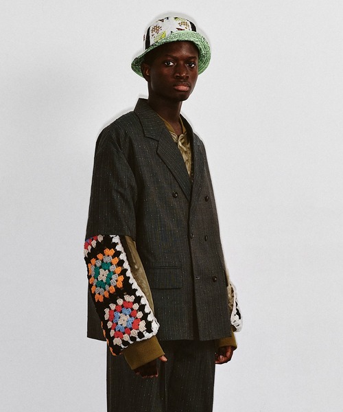 DISCOVERED（ディスカバード）の「CROCHET SLEEVE MA-1（MA-1・メンズ・ブラック/カーキ/ブラック×ホワイト・1/3）」の5枚目の写真