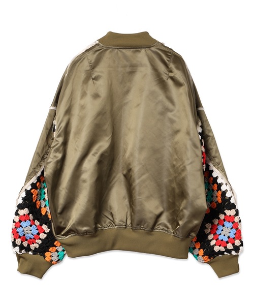 DISCOVERED（ディスカバード）の「CROCHET SLEEVE MA-1（MA-1・メンズ・ブラック/カーキ/ブラック×ホワイト・1/3）」の18枚目の写真