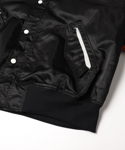 DISCOVERED（ディスカバード）の「CROCHET SLEEVE MA-1（MA-1・メンズ・ブラック/カーキ/ブラック×ホワイト・1/3）」の16枚目の写真