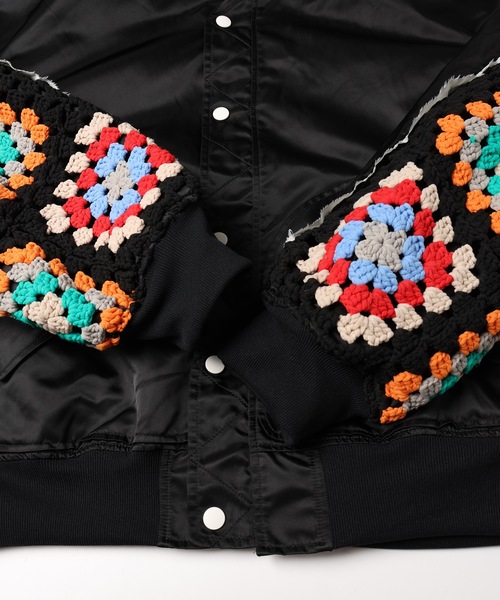 DISCOVERED（ディスカバード）の「CROCHET SLEEVE MA-1（MA-1・メンズ・ブラック/カーキ/ブラック×ホワイト・1/3）」の15枚目の写真