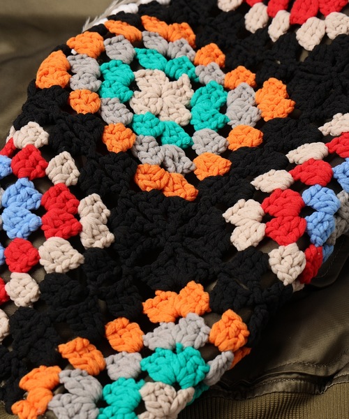 DISCOVERED（ディスカバード）の「CROCHET SLEEVE MA-1（MA-1・メンズ・ブラック/カーキ/ブラック×ホワイト・1/3）」の8枚目の写真