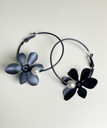 StyleSea（スタイルシー）の「フラワーフープピアス（ピアス（両耳用）・レディース）」