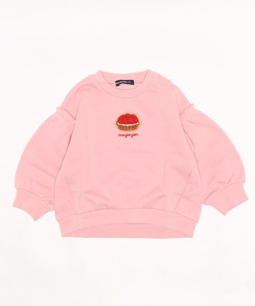 Moujonjon（ムージョンジョン）の「スイーツ刺繍裏毛裏起毛トレーナー（スウェット・キッズ・サックスブルー/ピンク/その他1/その他3・120/80/90/100/110/130/140）」の3枚目の写真