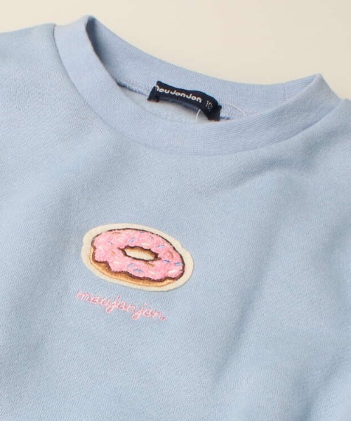 Moujonjon（ムージョンジョン）の「スイーツ刺繍裏毛裏起毛トレーナー（スウェット・キッズ・サックスブルー/ピンク/その他1/その他3・120/80/90/100/110/130/140）」の9枚目の写真