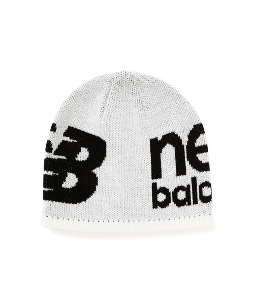 New Balance Golf(ニューバランスゴルフ)の「【new balance golf】ビッグロゴ ビーニー (UNISEX SPORT)(ニットキャップ/ビーニー・レディース・ホワイト/グレー系その他3/ブラック・FREE)」の1枚目の写真