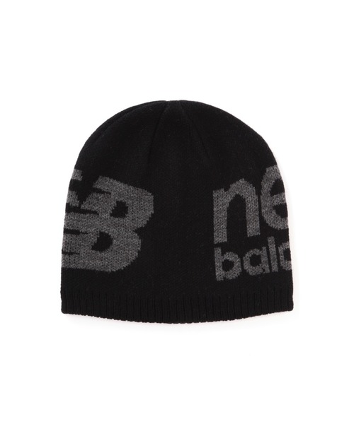New Balance Golf(ニューバランスゴルフ)の「【new balance golf】ビッグロゴ ビーニー (UNISEX SPORT)(ニットキャップ/ビーニー・レディース・ホワイト/グレー系その他3/ブラック・FREE)」の2枚目の写真