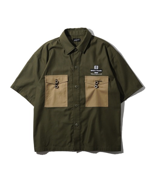 NineMicrophones(ナインマイクロフォンズ)の「ENVELOPE MILITARY SHIRT(シャツ/ブラウス・メンズ・ブラック/カーキ・LARGE/X-LARGE/MEDIUM)」の5枚目の写真