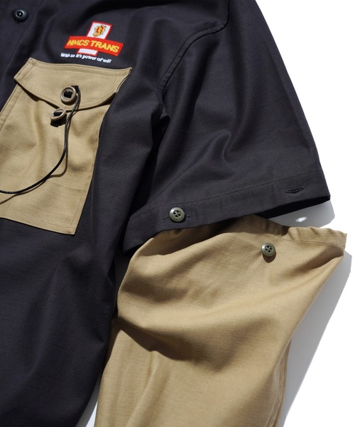 NineMicrophones(ナインマイクロフォンズ)の「ENVELOPE MILITARY SHIRT(シャツ/ブラウス・メンズ・ブラック/カーキ・LARGE/X-LARGE/MEDIUM)」の8枚目の写真