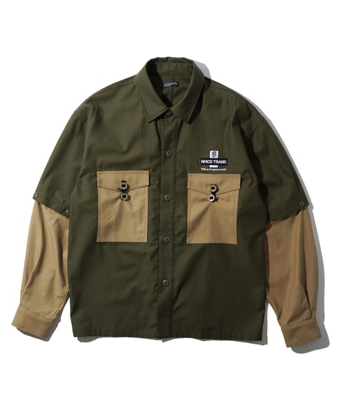 NineMicrophones(ナインマイクロフォンズ)の「ENVELOPE MILITARY SHIRT(シャツ/ブラウス・メンズ・ブラック/カーキ・LARGE/X-LARGE/MEDIUM)」の6枚目の写真