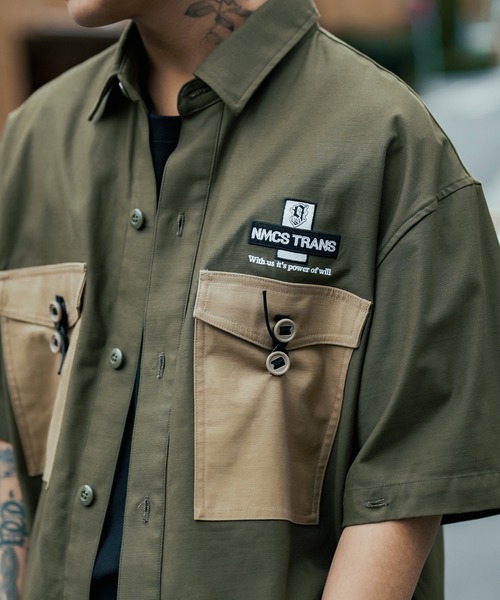 NineMicrophones(ナインマイクロフォンズ)の「ENVELOPE MILITARY SHIRT(シャツ/ブラウス・メンズ・ブラック/カーキ・LARGE/X-LARGE/MEDIUM)」の15枚目の写真