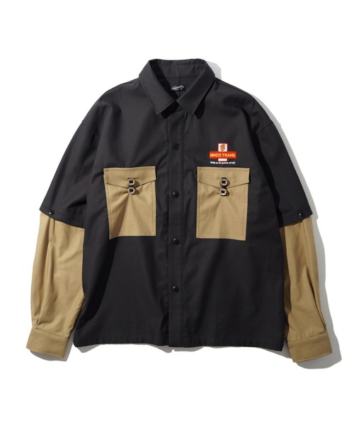 NineMicrophones(ナインマイクロフォンズ)の「ENVELOPE MILITARY SHIRT(シャツ/ブラウス・メンズ・ブラック/カーキ・LARGE/X-LARGE/MEDIUM)」の17枚目の写真
