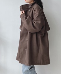 AS KNOW AS plus | ♪Aラインフェイクウール スタンドカラー ミリタリーコート(その他アウター)