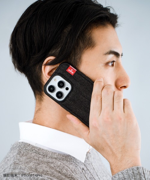 EDWIN（エドウィン）の「iPhone14 iPhone14Pro iPhone13 背面デニムケース エドウィン スマホケース [タグデニム]（スマホケース/カバー・メンズ・インディゴブルー/ブラック・O/N）」の16枚目の写真