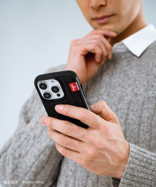 EDWIN（エドウィン）の「iPhone14 iPhone14Pro iPhone13 背面デニムケース エドウィン スマホケース [タグデニム]（スマホケース/カバー・メンズ・インディゴブルー/ブラック・O/N）」の17枚目の写真