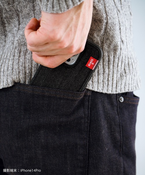 EDWIN（エドウィン）の「iPhone14 iPhone14Pro iPhone13 背面デニムケース エドウィン スマホケース [タグデニム]（スマホケース/カバー・メンズ・インディゴブルー/ブラック・O/N）」の18枚目の写真
