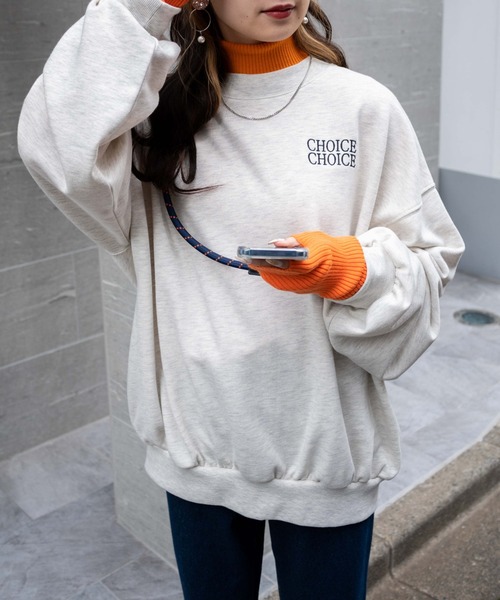 WEGO（ウィゴー）の「WEGO/グラフィックBIGスウェット（スウェット・レディース・ターコイズブルー/ブラック/ピンク/ネイビー/杢グレー/グレー系その他/ブルー/ホワイト・FREE）」の20枚目の写真