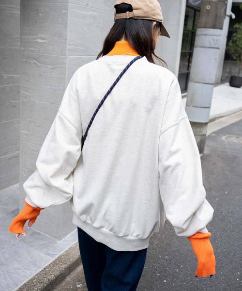 WEGO（ウィゴー）の「WEGO/グラフィックBIGスウェット（スウェット・レディース・ターコイズブルー/ブラック/ピンク/ネイビー/杢グレー/グレー系その他/ブルー/ホワイト・FREE）」の21枚目の写真