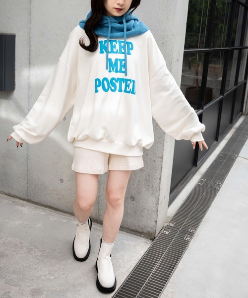 WEGO（ウィゴー）の「WEGO/グラフィックBIGスウェット（スウェット・レディース・ターコイズブルー/ブラック/ピンク/ネイビー/杢グレー/グレー系その他/ブルー/ホワイト・FREE）」の13枚目の写真