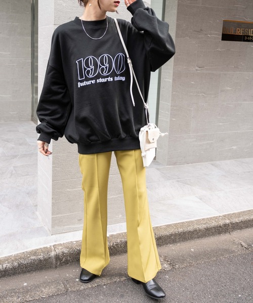 WEGO（ウィゴー）の「WEGO/グラフィックBIGスウェット（スウェット・レディース・ターコイズブルー/ブラック/ピンク/ネイビー/杢グレー/グレー系その他/ブルー/ホワイト・FREE）」の16枚目の写真