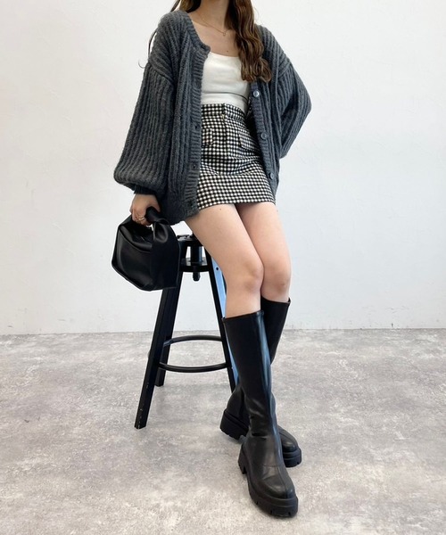 Heather(ヘザー)の「AZATOクルーカーディガン 179545(カーディガン/ボレロ・レディース・ベージュ/ピンク/アイボリー/ブルー/チャコールグレー・FREE)」の16枚目の写真