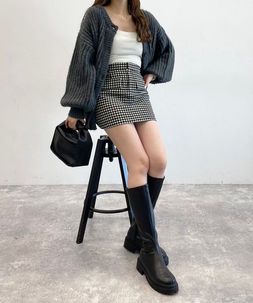 Heather(ヘザー)の「AZATOクルーカーディガン 179545(カーディガン/ボレロ・レディース・ベージュ/ピンク/アイボリー/ブルー/チャコールグレー・FREE)」の17枚目の写真