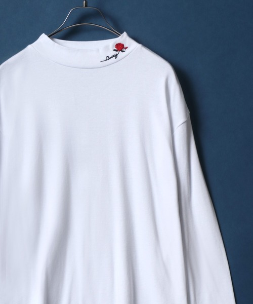 ANPAS（アンパス）の「Ponte Rose Embroidery Mockneck Shirt/ポンチ