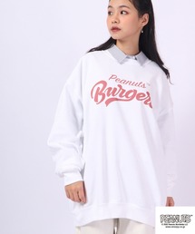 PEANUTS スヌーピー 裏起毛 スウェット トレーナー レトロ柄