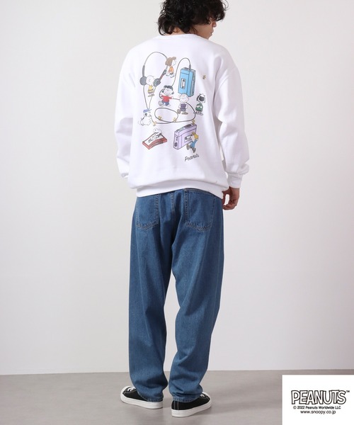 PEANUTS（ピーナッツ）の「PEANUTS スヌーピー 裏起毛 スウェット トレーナー レトロ柄（スウェット・レディース・ホワイト系その他/ベージュ系その他/ホワイト/ベージュ・M/LL/L/S）」の21枚目の写真