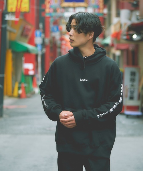 Leyline(レイライン)の「【Leyline】Black letter parka(パーカー・メンズ・ホワイト/ブラック・MEDIUM/LARGE)」の2枚目の写真