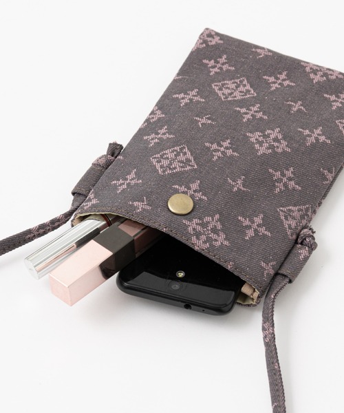 Daily russet（デイリー ラシット）の「デニムジャガード スマートフォンショルダーバッグ（ショルダーバッグ・レディース・ネイビー/グレー/ブラック/グレー系その他・FREE）」の19枚目の写真