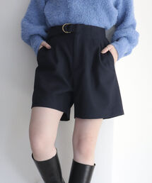 fredy emue | ベルト付きタックハーフパンツ(その他パンツ)